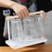  из дерева руль имеется стакан подставка 6 шт .. осушитель подставка стакан держатель стекло сухой кухня место хранения Северная Европа способ тонкий 