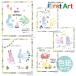 siyachi is ta hand-print * foot-print art work kit First Art First art square fancy cardboard size 1 set go in [ courier service ]