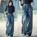  женский широкий Denim широкий брюки женский джинсы гаучо брюки Denim брюки большой размер 