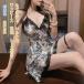  неглиже женский One-piece Cami цветочный принт V шея гонки имеется шелк способ пижама спальная одежда салон одежда часть магазин надеты симпатичный красивый . модный 