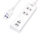 EXHEART USB порт есть разветвитель 3m (AC ×2 / USB ×2) внезапный скорость зарядка удлинитель ( мощный / максимальный 3.4A) розетка 