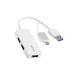 Elecom USB ступица USBHUB 5Gbps Type-C изменение адаптор есть кабель фиксация 3 порт белый U3H-CAK3005BWH