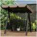  качели наружный 2 посадочных мест swing bench сад качели на крыше установлен pa Teos крыло стул железный swing кресло-качалка водонепроницаемый солнцезащитное средство затенитель от солнца canopy 