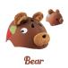  Kids шлем Bear Brown S / детский шлем медведь безопасность безопасность Kids велосипед легкий вентиляция размер регулировка животное BMX ролик лезвие самокат 