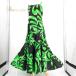  б/у CC Fashions CC мода хула костюм One-piece платье оттенок зеленого оттенок черного Гаваи производства tiare рисунок Hawaiian принт топ dore...