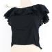  б/у AREMITIaremiti хула костюм tops cut and sewn оттенок черного чёрный оборка все черный одноцветный простой Hawaiian Hawaiian Dance aro -...
