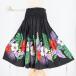  б/у хула костюм юбка пау оттенок черного гибискус рисунок монстера рисунок одиночный простой блестящий ... elegant чёрный белый красный фиолетовый зеленый танцевальный костюм -...