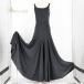  б/у prima boutique Prima btik фламенко костюм платье One-piece оттенок черного одноцветный простой безрукавка эластичный стрейч сверху товар симпатичный рукав ....