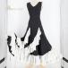  б/у trajes sevillanos фламенко костюм платье One-piece оттенок черного чёрный белый точка полька-дот bo Ran te оборка без рукавов блестящий безрукавка симпатичный Dance...