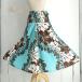  хула костюм ALOHA FABRICSaro - ткань юбка оттенок голубого гибискус рисунок монстера рисунок плюмерия рисунок цветочный принт растения рисунок 