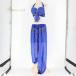  б/у Berry танцевальный костюм верх и низ в комплекте оттенок голубого tops брюки лицо вуаль head шарф arm arm украшение Harley m брюки брюки синий золотой Aladdin...