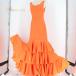  б/у RAQVEL фламенко костюм платье One-piece orange серия orange одноцветный Dance вечеринка презентация bo Ran te оборка безрукавка женский stage ....