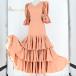  б/у trajes sevillanos фламенко костюм платье One-piece оттенок бежевого розовый серия orange серия розовый бежевый bo Ran te оборка одноцветный потускнение цвет Dance...