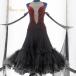 [ б/у ]TAKADANCEtaka Dance бальные танцы костюм стандартный платье стандартный платье One-piece чёрный красный гонки float demo сетка роскошный состязание...