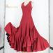  фламенко костюм платье One-piece оттенок красного оттенок черного красный чёрный wine red одноцветный bo Ran te оборка Dance вечеринка презентация безрукавка 