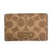  Coach футляр для визитных карточек *COACH* бизнес футляр для карточек signature парусина язык 33068 B4NQ4[ подарок упаковка возможно ]