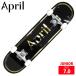  скейтборд Junior Complete Ape liruAPRIL GOLDEN BLACK OG LOGO MINI 7.0 COMPLETE comp li конечный продукт скейтборд 26SM