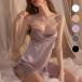  baby doll sexy Lingerie реле s топ атлас цветочный принт вышивка шифон прекрасный . sexy нижнее белье slip неглиже маленький pra женский 