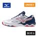  Mizuno MIZUNOue-b медаль 7 широкий 81GA2415 01 белый × красный × темно-синий мужской женский 2024 осень-зима модель настольный теннис обувь широкий модель обувь обувь соревнование 