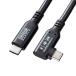 USB-C Type-C�P�[�u�� �Б�L���R�l�N�^ 2m PD100W 10Gbps 4K/60Hz�f���o�� �����f�[�^�]�� �u���b�N KU-10GCCP100L20 �T�����T�v���C