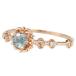  кольцо аквамарин Pinky бриллиант Power Stone K10 розовое золото 10 золотой цветок цветок кольцо Valentine 