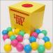 28cm黄色プラスチック抽選ボックス＆カプセル型カラーボール5色 25個セット