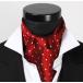  silk ascot tie chief set red dot pattern 