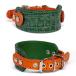  ошейник i бирка re Mini булавка кожа широкий :Small Type GF2 ( черный ko зеленый + orange )