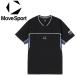  Descente DESCENTE MOVESPORT Move спорт короткий рукав p Ractis рубашка SV6SHT10U-BKBL мужской женский почтовая доставка бесплатная доставка 