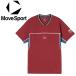  Descente DESCENTE MOVESPORT Move спорт короткий рукав p Ractis рубашка SV6SHT10U-RD00 мужской женский почтовая доставка бесплатная доставка 