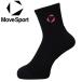  Descente DESCENTE MOVESPORT Move спорт носки SV6SSO03U-BK10 мужской женский почтовая доставка бесплатная доставка 