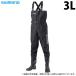 [ приобретенный товар ] Shimano FF-054T (3L размер ) гипер- забродный полукомбинезон ( грудь высокий * радиальный подошва ) ( черный ) ( забродный полукомбинезон * трико ) /(c) [Σ03]