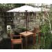 4.0mφ umbrella only white * base optional parasol garden garden sunshade Cafe manner hotel stylish . garden Cafe terrace 