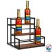 3 уровень ликер бутылка дисплей полка из дерева виски полки модный sake подставка sake полки дисплей мощный выдерживаемая нагрузка способность ui подставка для лыж большая вместимость много слой место хранения la-THKJ