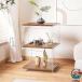  диван стол акрил MDF 3 уровень место хранения боковой стол прикроватный стол Mini maru compact living .. офис простой сборка ( Brown )