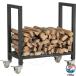  дрова подставка с роликами . дрова полки rog подставка салон fire - боковой дрова хранение чёрный большой кемпинг для наружный модный 