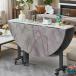  складной стол круг обеденный стол compact складной мрамор style с роликами . складной стол компактный популярный модный 