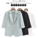  мама костюм тонкий tailored jacket женский summer THKJ церемония бизнес подкладка нет с карманом весна лето внешний ходить на работу 7 минут модный удобный 