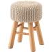  восток .TAP-502LBE свет бежевый табурет маленький табурет Mini табурет Kids табурет Kids стул стул стул раунд Circle иен вязаный плетеный натуральное дерево 