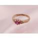  драгоценности детское кольцо K10 розовое золото рубин 