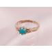  драгоценности детское кольцо K10 розовое золото бирюзовый 