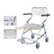  folding bathing for wheelchair nursing shower chair blur one ki attaching U type seat light weight bath chair with casters .. sause bath chair light weight slip prevention waterproof toilet staying home height 