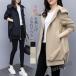 [ large attention! shop inside BIG SALE] long coat lady's jacket spring autumn long sleeve with a hood lining attaching military coat protection against cold mountain moz blouson 