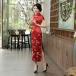  China dress lady's One-piece dress long height year-end party Event party tea ina clothes 