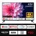  Smart телевизор 43 дюймовый GoogleTV установка Hi-Vision анимация распределение сервис HDMI оборудование DolbyAudio YouTube Netflix AmazonPrimeVideo