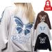 X-girl X-girl BUTTERFLY VELOUR TRACK JACKET женский спортивная куртка велюр джерси бабочка вышивка укороченные брюки длина Y2K 105263012005