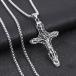  колье Cross 10 знак 10 знак ... relief Cross колье ki список мужской мужчина женщина серебряный подвеска модный Vintage 