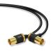  Elecom antenna cable [ 4K 8K correspondence ] F type terminal difference included type L character - difference included type strut slim cable 1.0m black DH-ATLS48K1