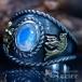  серебряный аксессуары натуральный камень Rainbow лунный камень tsubame. swallow Gold черный серый .. кольцо мужской свободный размер кольцо 