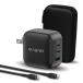SUNEAST 70W �}���[�d�� USB Type-C �~2 Type-A �~1 3�䓯���[�d AC�A�_�v�^�[ �X�}�z �[�d�� iphone �^�u���b�g �m�[�gPC �|�[�`+USBC to C�P�[�u�� �� PD3.0